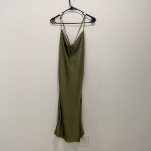 Forever 21 green slip dress